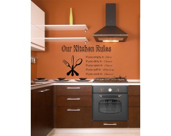 Kitchen Rules - Dining Room Decor - Kitchen Decor - Gift for Mom or gift for grandma